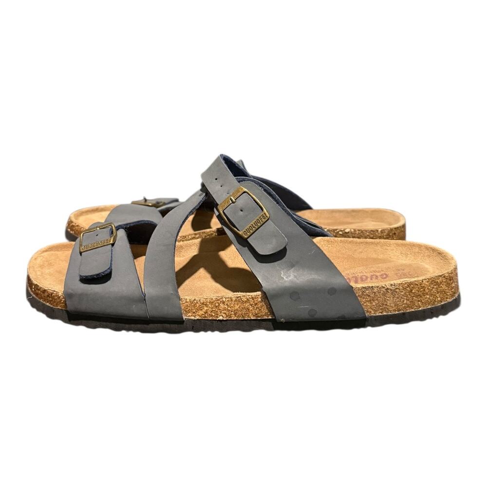 Guoluofei Men’s German Gray Brown Leather Strappy Sandals EU Size 46 US 12  12.5 - Picture 5 of 11